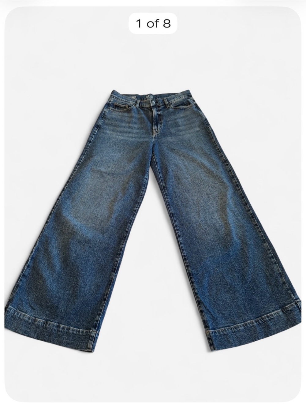 a.n.a. Women’s High-Rise Wide Leg Jeans Size 8 Blue Denim